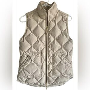 J. Crew Quilted Puffer Vest cream